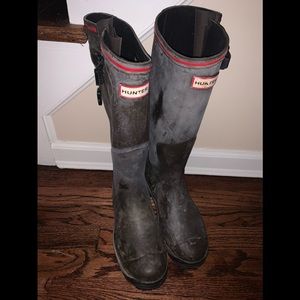 Hunter designer distressed rain boots classic